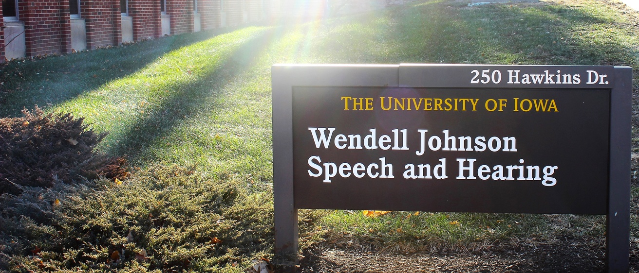 Wendell Johnson Speech and Hearing Center Sign